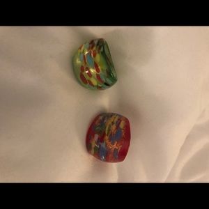Two Pier one glass rings